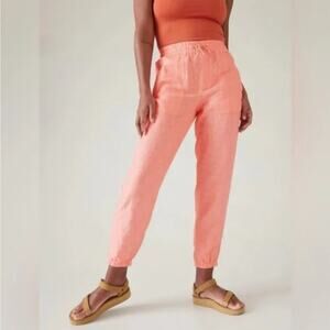 Athleta Cabo Linen Joggers Sz 8